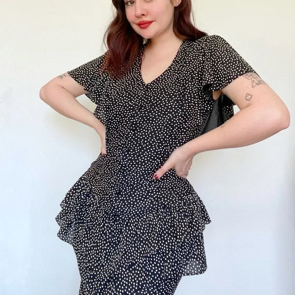 Gorgeous 70s Peplum Dress - Picture 3 of 3